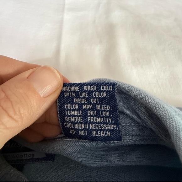 Allsport Denim Jean Shirt Size Large Longsleeve Women Snowman Applique Teacher - Picture 8 of 10